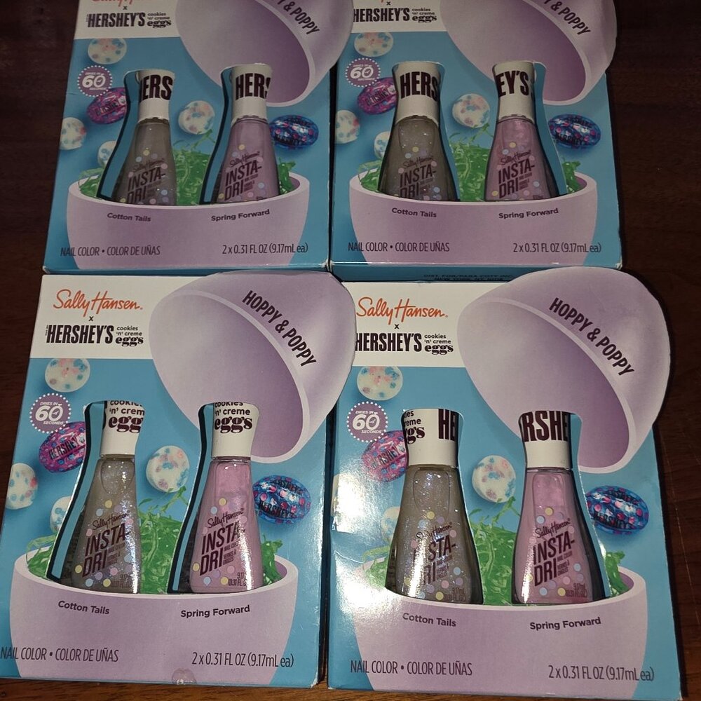 4 PACKS OF SALLY HANSEN NAIL COLORS WITH 2CT PACKS